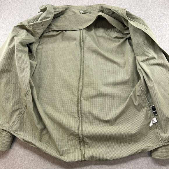 ECKO Unltd Button Up Shirt Men 3XL Green Micro Plaid L/S Epaulets Casual Streetw - Picture 4 of 16